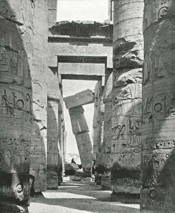 Framed Print : Columns of the Hypostyle Hall, Karnak, Egypt, 1895. Creator: W &s Ltd Framed Print : Columns of the Hypostyle Hall, Karnak, Egypt, 1895. Creator: W &s Ltd