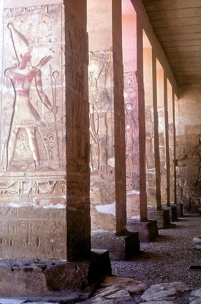 Columns of portico, Temple of Sethos I, Egyptian, 19th Dynasty, c1304 BC
