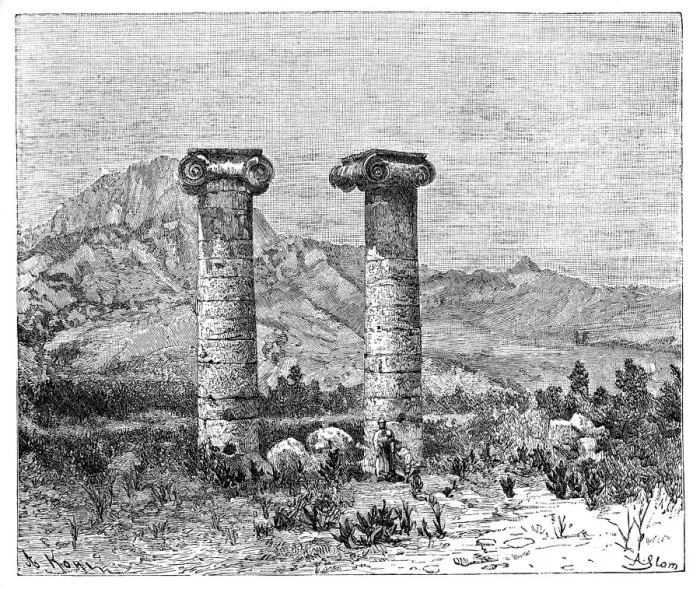 Framed Print : Columns of the Temple of Cybele, Sardes (Sardis), Turkey, 1895 Framed Print : Columns of the Temple of Cybele, Sardes (Sardis), Turkey, 1895