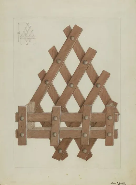 Framed Print : Comb and Brush Rack, c. 1936. Creator: James M. Lawson Framed Print : Comb and Brush Rack, c. 1936. Creator: James M. Lawson