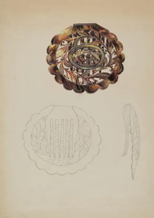 Framed Print : Comb, c. 1936. Creator: Sylvia DeZon Framed Print : Comb, c. 1936. Creator: Sylvia DeZon