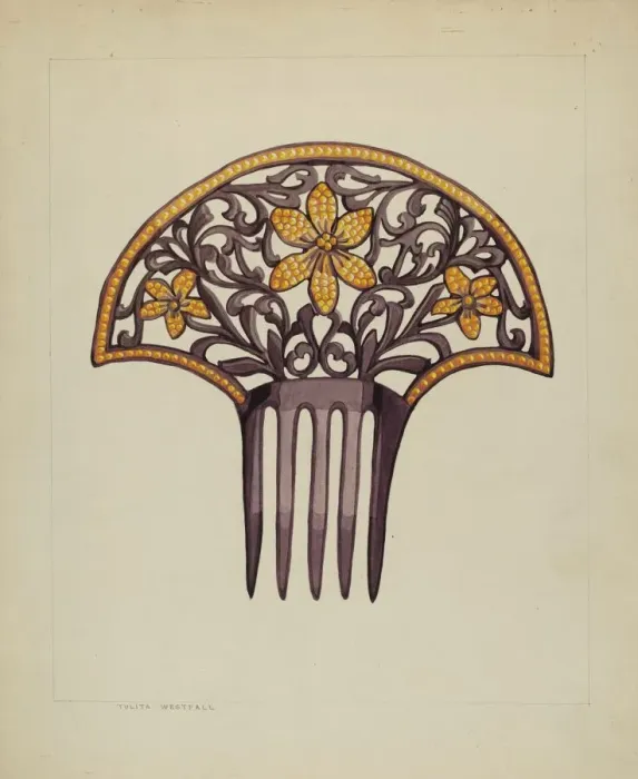 Framed Print : Comb, c. 1937. Creator: Tulita Westfall Framed Print : Comb, c. 1937. Creator: Tulita Westfall