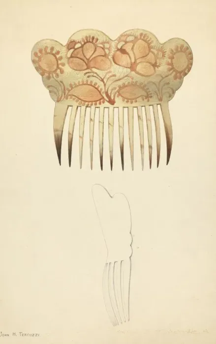 Framed Print : Comb, c. 1939. Creator: John H. Tercuzzi Framed Print : Comb, c. 1939. Creator: John H. Tercuzzi