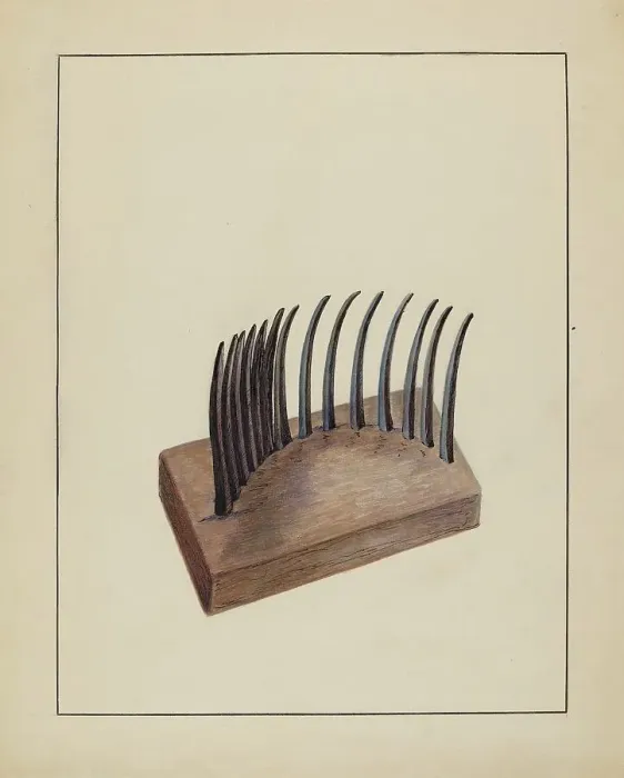 Framed Print : Comb (For Agricultural Use), c. 1935. Creator: Charlotte Winter Framed Print : Comb (For Agricultural Use), c. 1935. Creator: Charlotte Winter