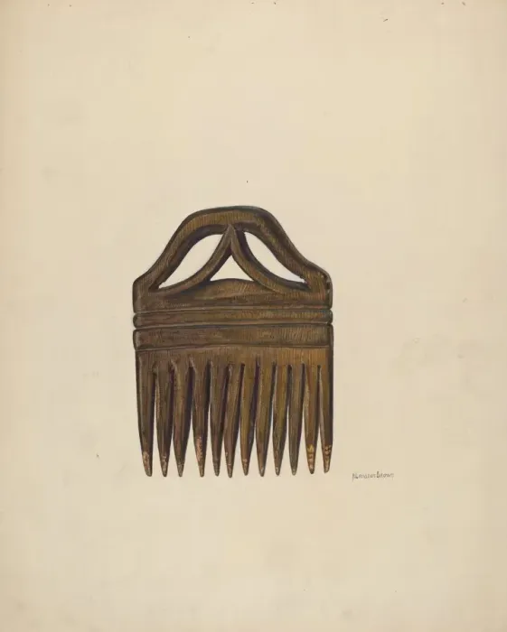 Framed Print : Comb (For Horses Manes and Tails), c. 1938. Creator: H. Langden Brown Framed Print : Comb (For Horses Manes and Tails), c. 1938. Creator: H. Langden Brown