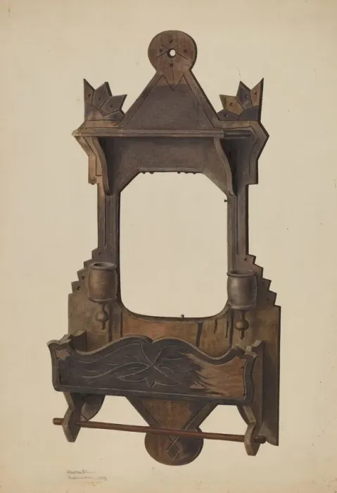 Framed Print : Comb Wall Case, 1938. Creator: Alexander Anderson Framed Print : Comb Wall Case, 1938. Creator: Alexander Anderson