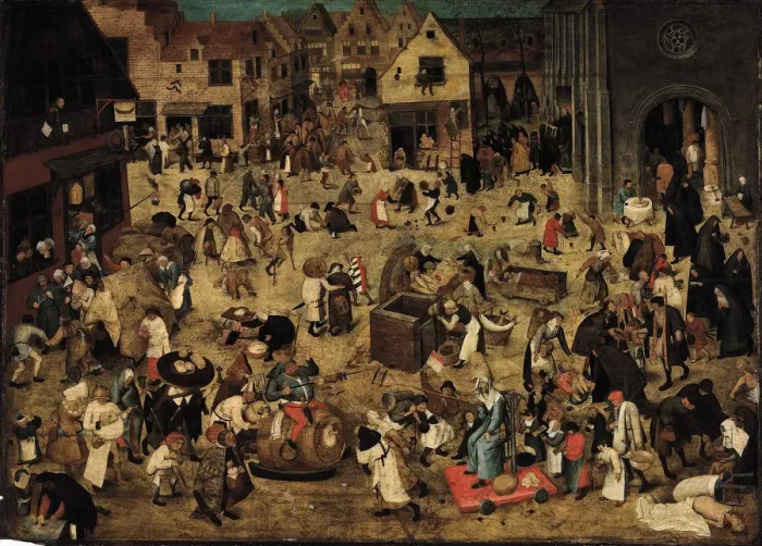 Framed Print : The Combat between Carnival and Lent, c. 1560. Artist: Brueghel, Pieter, the Younger (1564-1638) Framed Print : The Combat between Carnival and Lent, c. 1560. Artist: Brueghel, Pieter, the Younger (1564-1638)