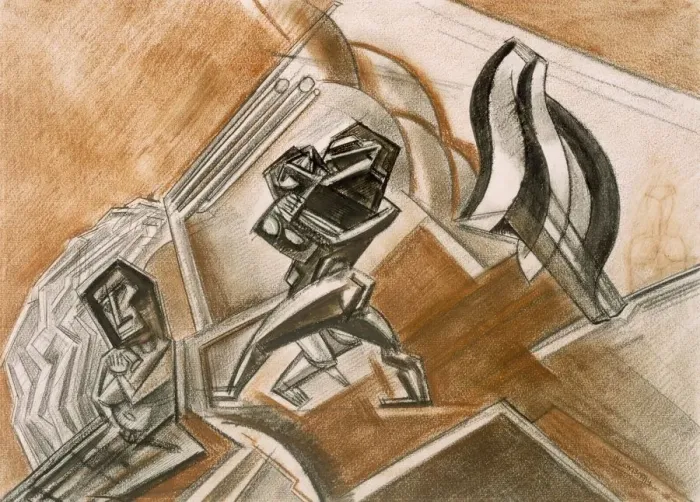 Framed Print : Combat No. 3, 1914. Creator: Percy Wyndham Lewis (1882-1957) Framed Print : Combat No. 3, 1914. Creator: Percy Wyndham Lewis (1882-1957)