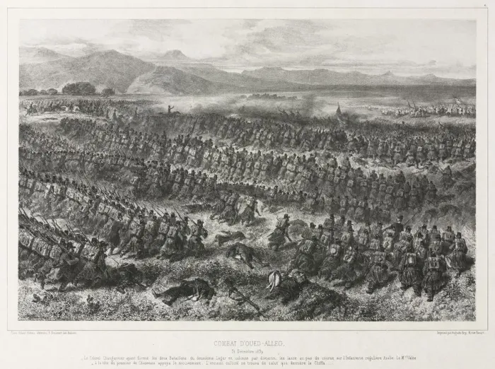 Framed Print : Combat of Oued-alleg, 31 December 1839, 1840. Creator: Auguste Raffet (French, 1804-1860) Framed Print : Combat of Oued-alleg, 31 December 1839, 1840. Creator: Auguste Raffet (French, 1804-1860)