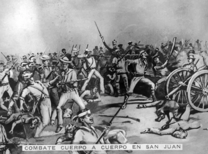 Framed Print : The combat of San Juan, (1898), 1920s Framed Print : The combat of San Juan, (1898), 1920s