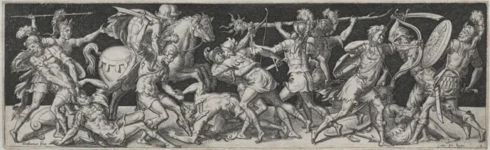 Framed Print : Combats and Triumphs No. 10. Creator: Etienne Delaune (French, 1518 / 19-c. 1583) Framed Print : Combats and Triumphs No. 10. Creator: Etienne Delaune (French, 1518 / 19-c. 1583)
