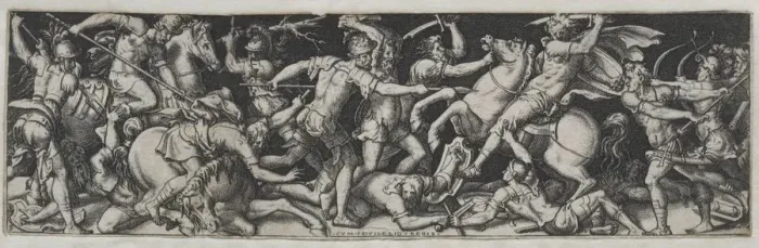 Framed Print : Combats and Triumphs No. 11. Creator: Etienne Delaune (French, 1518 / 19-c. 1583) Framed Print : Combats and Triumphs No. 11. Creator: Etienne Delaune (French, 1518 / 19-c. 1583)