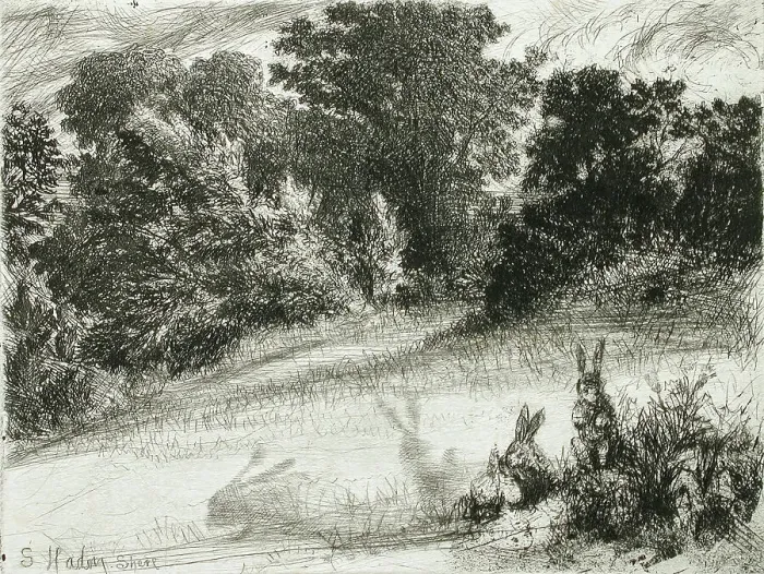 Framed Print : Combe Bottom, 1860. Creator: Francis Seymour Haden Framed Print : Combe Bottom, 1860. Creator: Francis Seymour Haden