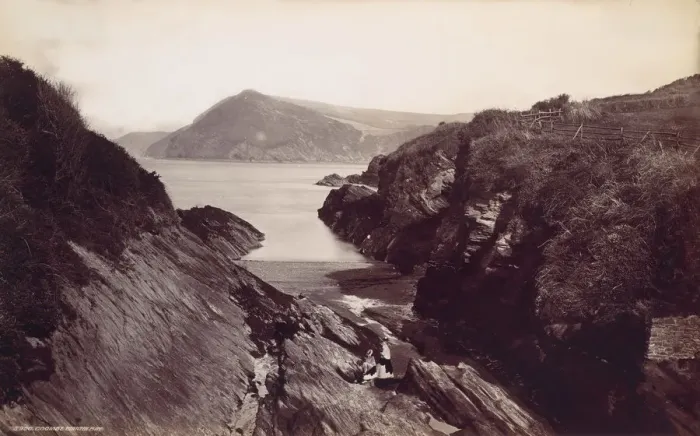 Framed Print : Combe Martin Bay, 1870s. Creator: Francis Frith Framed Print : Combe Martin Bay, 1870s. Creator: Francis Frith