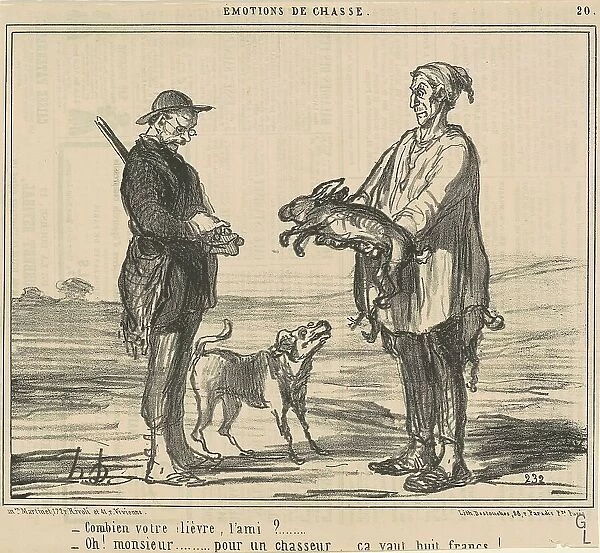 Combien votre lièvre, l'ami?, 19th century. Creator: Honore Daumier