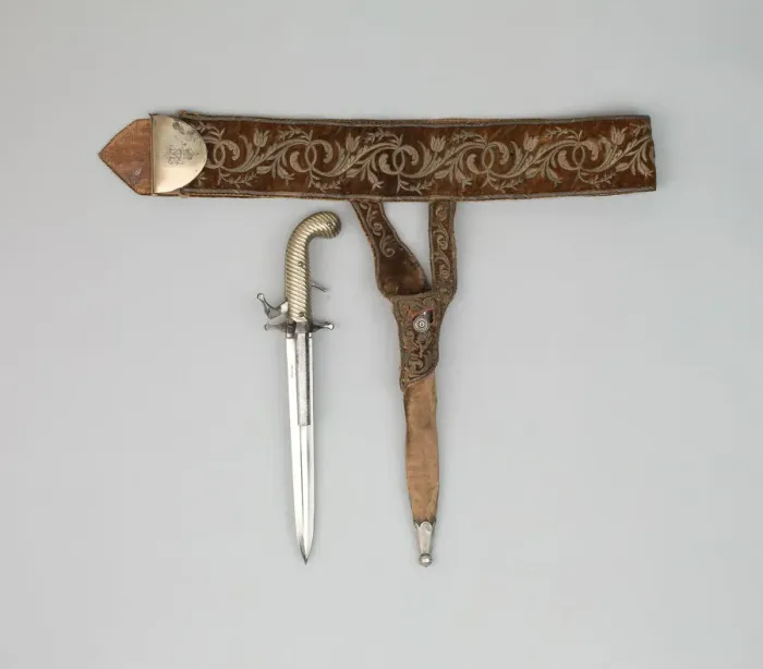 Framed Print : Combination Hunting Dagger and Double-Barrel Percussion Pistol... of Emperor Maximilian Framed Print : Combination Hunting Dagger and Double-Barrel Percussion Pistol... of Emperor Maximilian