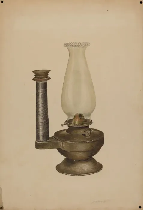 Framed Print : Combination Lamp / Candle Holder, c. 1940. Creator: Sydney Roberts Framed Print : Combination Lamp / Candle Holder, c. 1940. Creator: Sydney Roberts