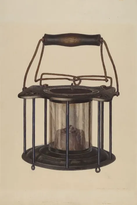 Framed Print : Combination Lantern  /  Stove, c. 1939. Creator: Edward L Loper