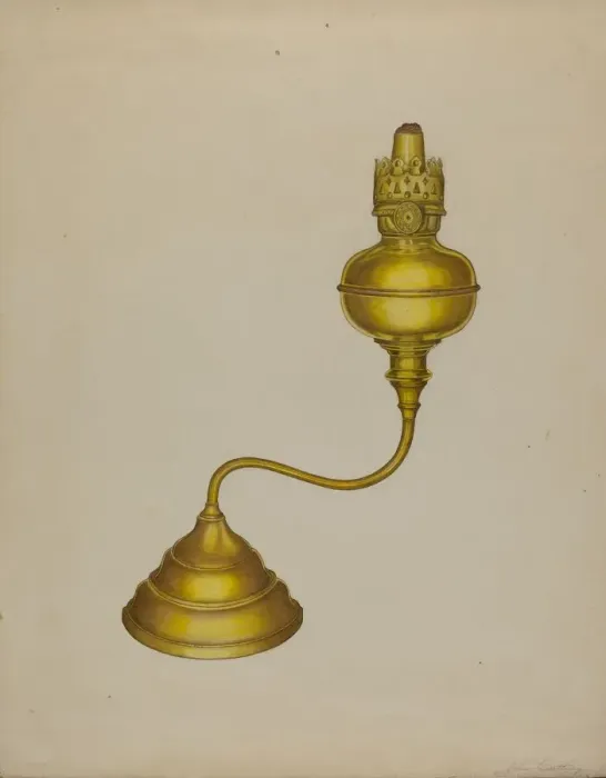 Framed Print : Combination Peg Lamp / Candleholder, c. 1937. Creator: John Cutting Framed Print : Combination Peg Lamp / Candleholder, c. 1937. Creator: John Cutting