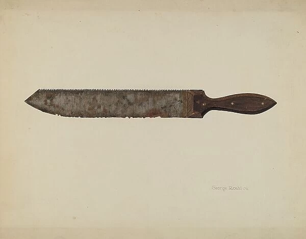 Combination Saw / Knife, 1938. Creator: George Roehl