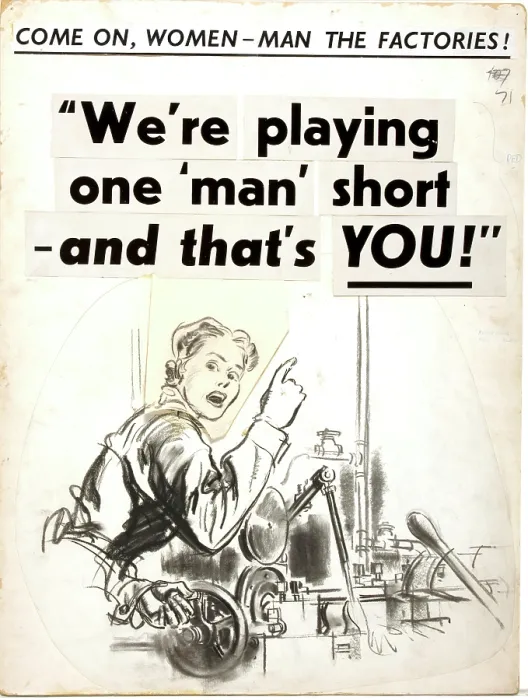 Framed Print : Come on, women - man the factories..... Women for Industry WWII poster, between 1939 and 1946 Framed Print : Come on, women - man the factories..... Women for Industry WWII poster, between 1939 and 1946