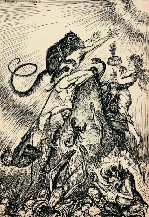 Framed Print : We Come Up Through Many Slaveries Into Freedom, c1918, (1918). Artist: Edmund Joseph Sullivan Framed Print : We Come Up Through Many Slaveries Into Freedom, c1918, (1918). Artist: Edmund Joseph Sullivan