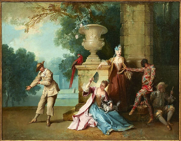 Comédiens dans un parc, ca 1719. Creator: Oudry, Jean-Baptiste (1686-1755)