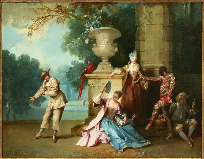 Framed Print : Comédiens dans un parc, ca 1719. Creator: Oudry, Jean-Baptiste (1686-1755) Framed Print : Comédiens dans un parc, ca 1719. Creator: Oudry, Jean-Baptiste (1686-1755)
