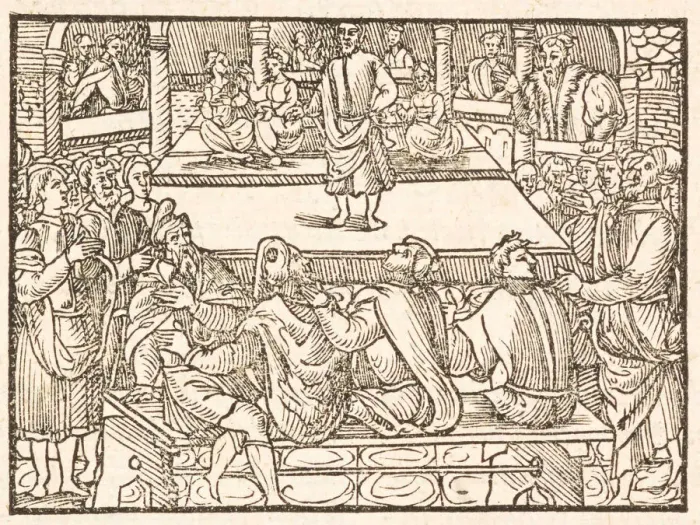 Framed Print : Comedies de Terence by Jean de Roigny, 1552. Creator: Anonymous Framed Print : Comedies de Terence by Jean de Roigny, 1552. Creator: Anonymous