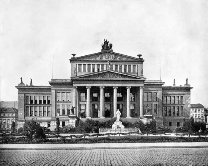 Framed Print : Comedy Theatre, Schiller Platz, Berlin, 1893. Artist: John L Stoddard Framed Print : Comedy Theatre, Schiller Platz, Berlin, 1893. Artist: John L Stoddard