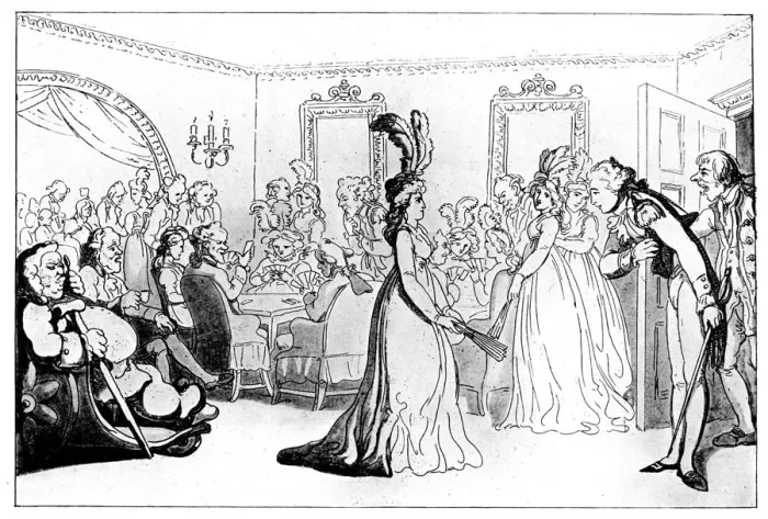 Framed Print : Comforts of Bath: The Games, or Assembly with Card Players, 1798. Artist: Thomas Rowlandson Framed Print : Comforts of Bath: The Games, or Assembly with Card Players, 1798. Artist: Thomas Rowlandson