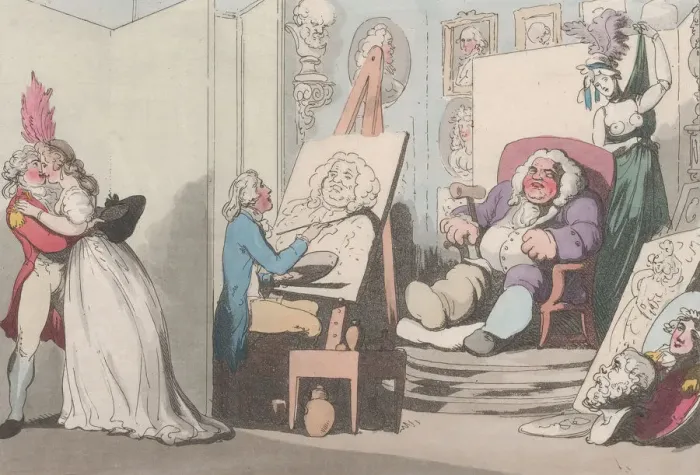 Framed Print : Comforts of Bath, Plate 6, January 6, 1798. January 6, 1798. Creator: Thomas Rowlandson Framed Print : Comforts of Bath, Plate 6, January 6, 1798. January 6, 1798. Creator: Thomas Rowlandson