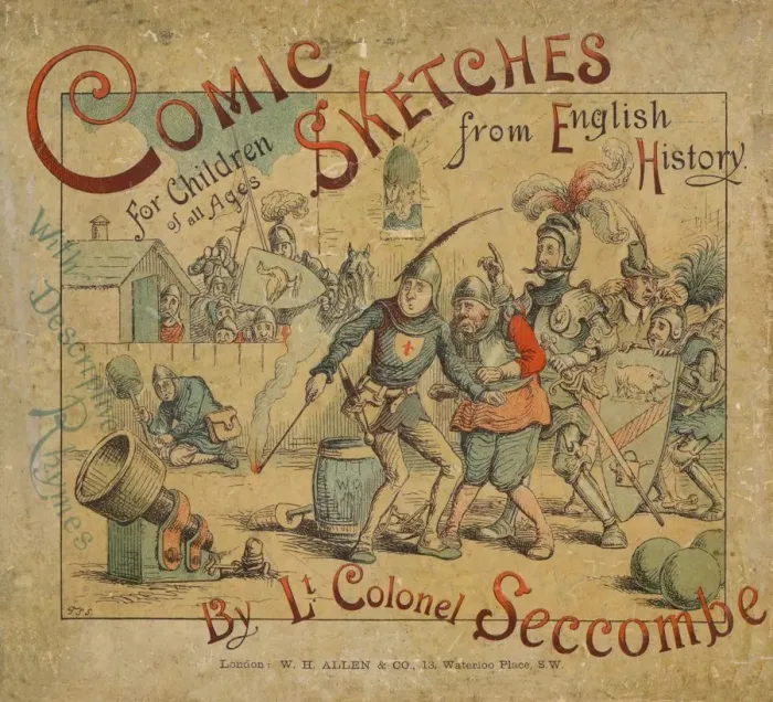 Framed Print : Comic Sketches from English History front cover, c1884. Artist: Thomas Strong Seccombe Framed Print : Comic Sketches from English History front cover, c1884. Artist: Thomas Strong Seccombe