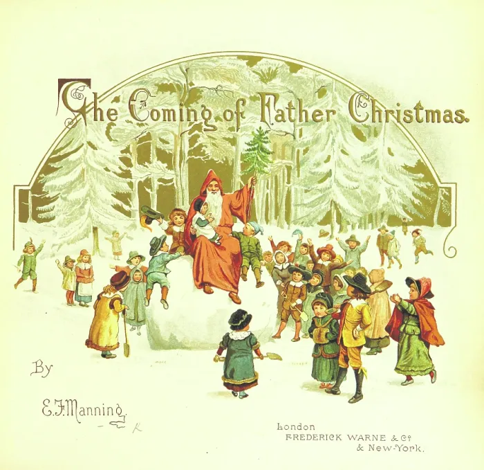 Framed Print : The Coming of Father Christmas, 1894. Creator: Eliza F. Manning Framed Print : The Coming of Father Christmas, 1894. Creator: Eliza F. Manning