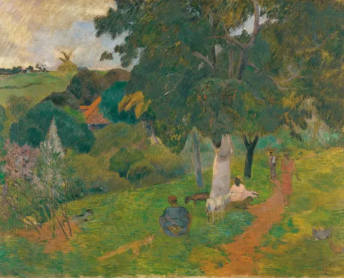 Framed Print : Coming and Going, Martinique, 1887. Artist: Gauguin, Paul Eugene Henri (1848-1903) Framed Print : Coming and Going, Martinique, 1887. Artist: Gauguin, Paul Eugene Henri (1848-1903)