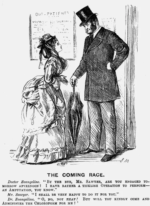 Framed Print : The Coming Race, 1872. Artist: George du Maurier Framed Print : The Coming Race, 1872. Artist: George du Maurier