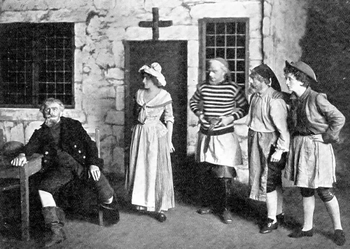 Framed Print : The Command Performance of The Wreckers': a scene from Miss Ethel Smyth's opera, 1909. Creator: Unknown Framed Print : The Command Performance of The Wreckers': a scene from Miss Ethel Smyth's opera, 1909. Creator: Unknown