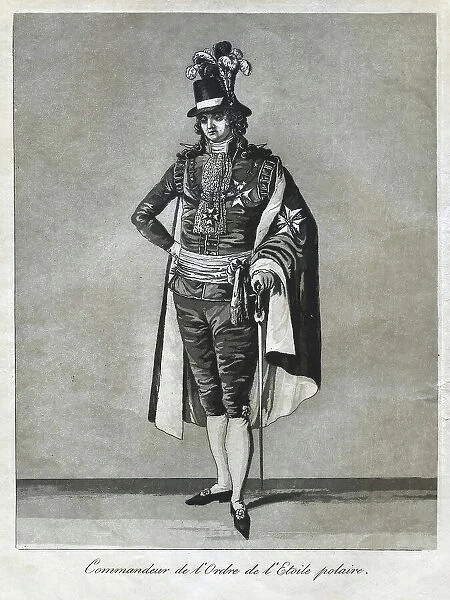 'Commandeur de l'Ordre de l'Etoile polaire', 1780s. Creator: Johan Abraham Aleander. 'Commandeur de l'Ordre de l'Etoile polaire', 1780s. Creator: Johan Abraham Aleander
