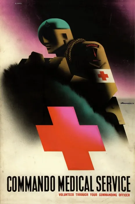 Framed Print : Commando Medical Service, World War II poster, c1939-c1945. Creator: Abram Games. Commando Medical Service, World War II poster, c1939-c1945. Creator: Abram Games Framed Print : Commando Medical Service, World War II poster, c1939-c1945. Creator: Abram Games. Commando Medical Service, World War II poster, c1939-c1945. Creator: Abram Games