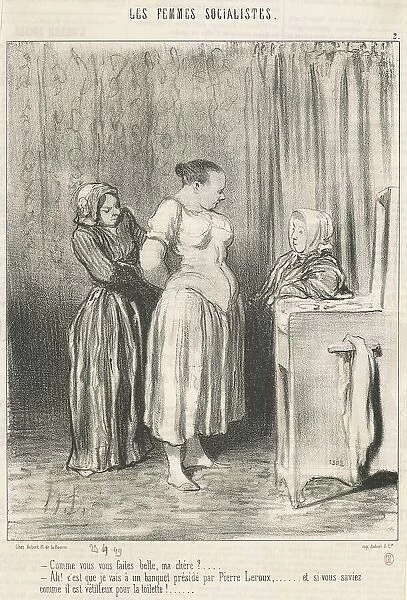 Comme vous faites belle, ma chère?... 19th century. Creator: Honore Daumier