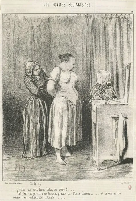 Framed Print : Comme vous faites belle, ma chère?... 19th century. Creator: Honore Daumier Framed Print : Comme vous faites belle, ma chère?... 19th century. Creator: Honore Daumier
