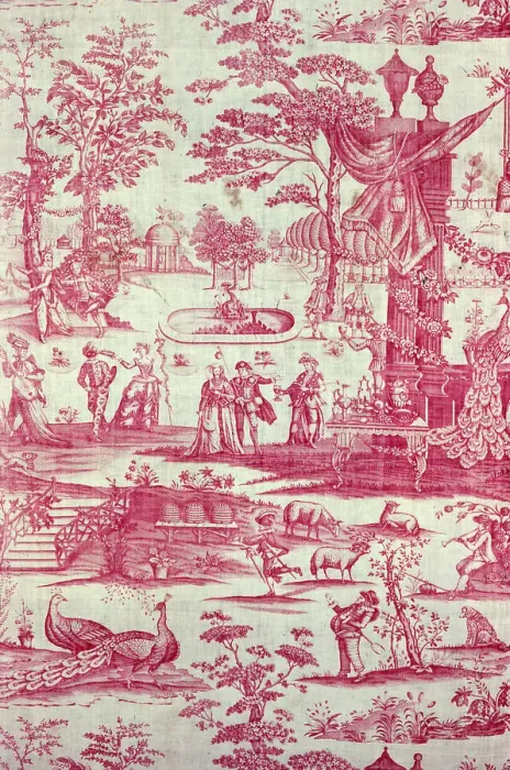 Framed Print : Commedia del Arte (Furnishing Fabric), England, after 1770. Creator: Unknown Framed Print : Commedia del Arte (Furnishing Fabric), England, after 1770. Creator: Unknown