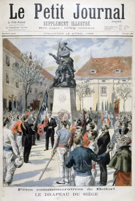 Framed Print : Commemoration of the Siege of Belfort, 1896. Artist: F Meaulle Framed Print : Commemoration of the Siege of Belfort, 1896. Artist: F Meaulle