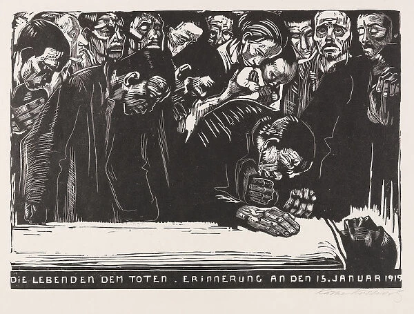 Commemorative sheet for Karl Liebknecht, 1920. Creator: Kollwitz, Kathe (1867-1945)