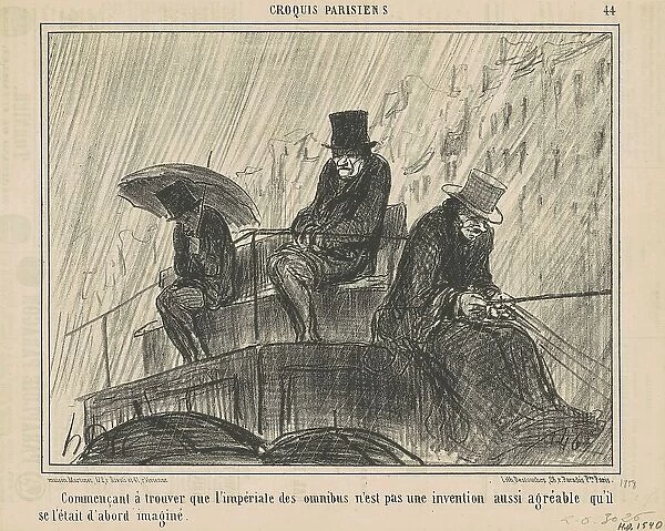 Commencant a trouver que l'impèriale... 19th century. Creator: Honore Daumier