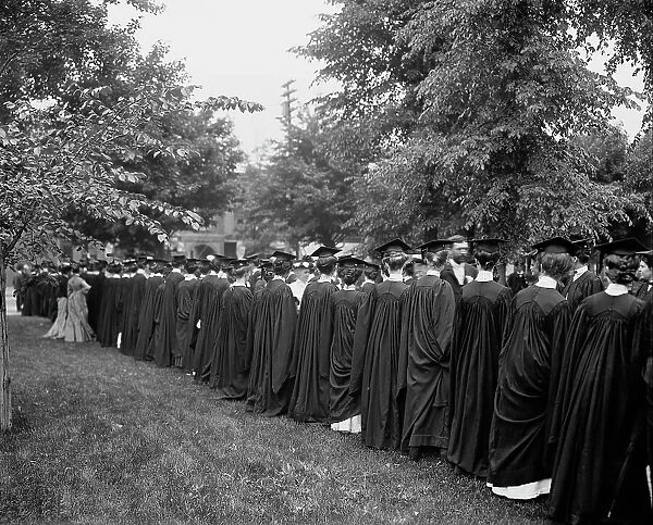 Commencement day, senior parade, University of Michigan, between 1900 and 1910. Creator: Unknown