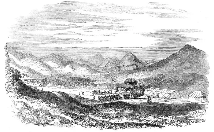 Framed Print : Commencement of the Reservoir, in the Valley of Vehar, Island of Salsette, 1856. Creator: Unknown