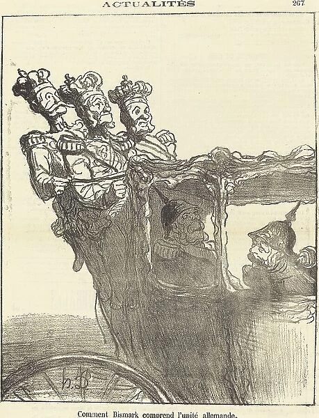 Comment Bismarck comprend l'unité allemande, 1870. Creator: Honore Daumier