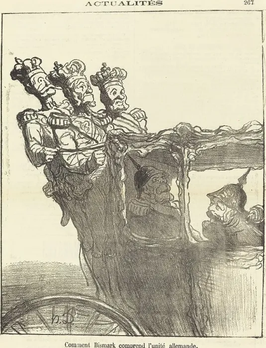 Framed Print : Comment Bismarck comprend l'unité allemande, 1870. Creator: Honore Daumier Framed Print : Comment Bismarck comprend l'unité allemande, 1870. Creator: Honore Daumier