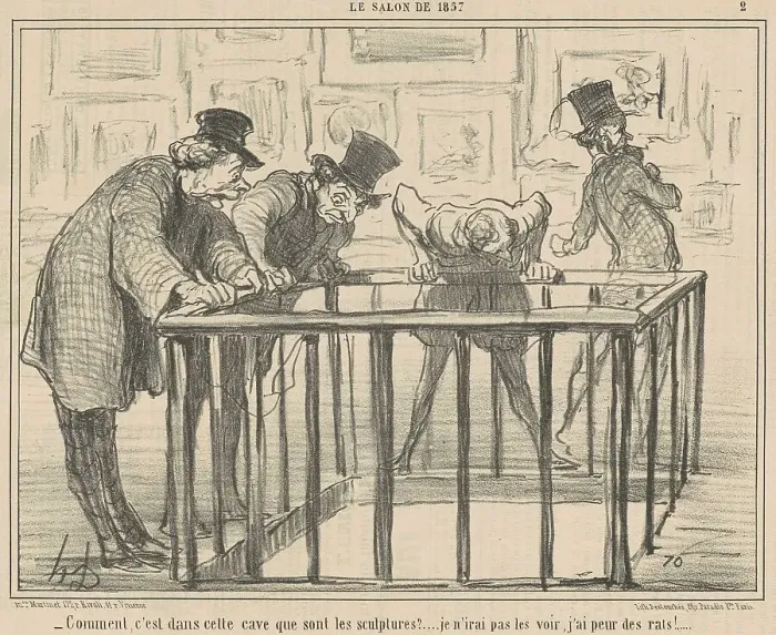 Framed Print : Comment, c'est dans cette cave que... 19th century. Creator: Honore Daumier Framed Print : Comment, c'est dans cette cave que... 19th century. Creator: Honore Daumier